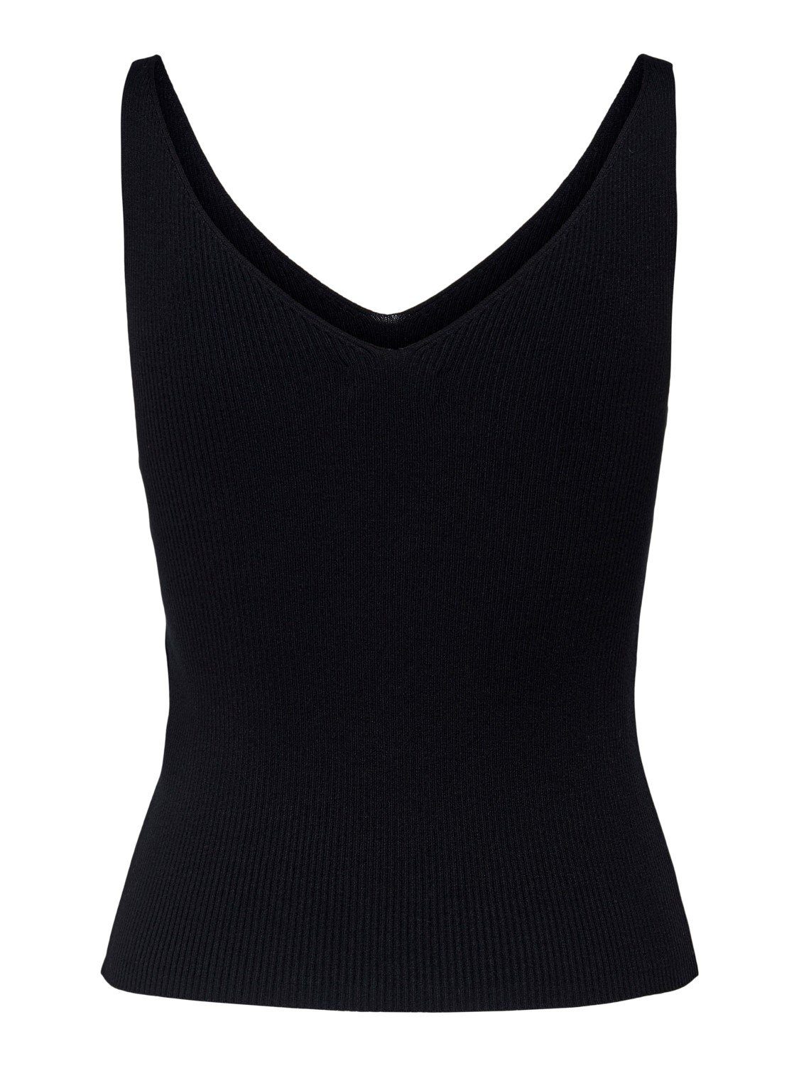 JACQUELINE de YONG Shirttop Tank JDYNANNA Top Ausschnitt Oberteil Shirt Pullover in (1-tlg) Schwarz V-neck 3554