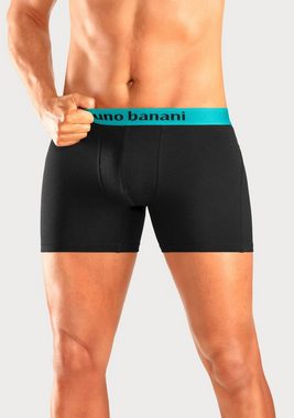 Bruno Banani Langer Boxer Unterhose für Herren (Packung, 4-St) mit auffälligen Logobund