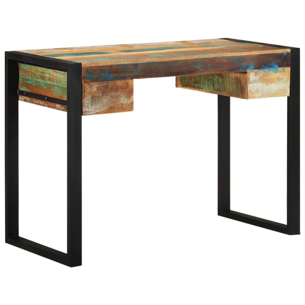 furnicato Schreibtisch Vintage 110x50x77 cm Mehrfarbig aus recyceltem Massivholz (1-St)