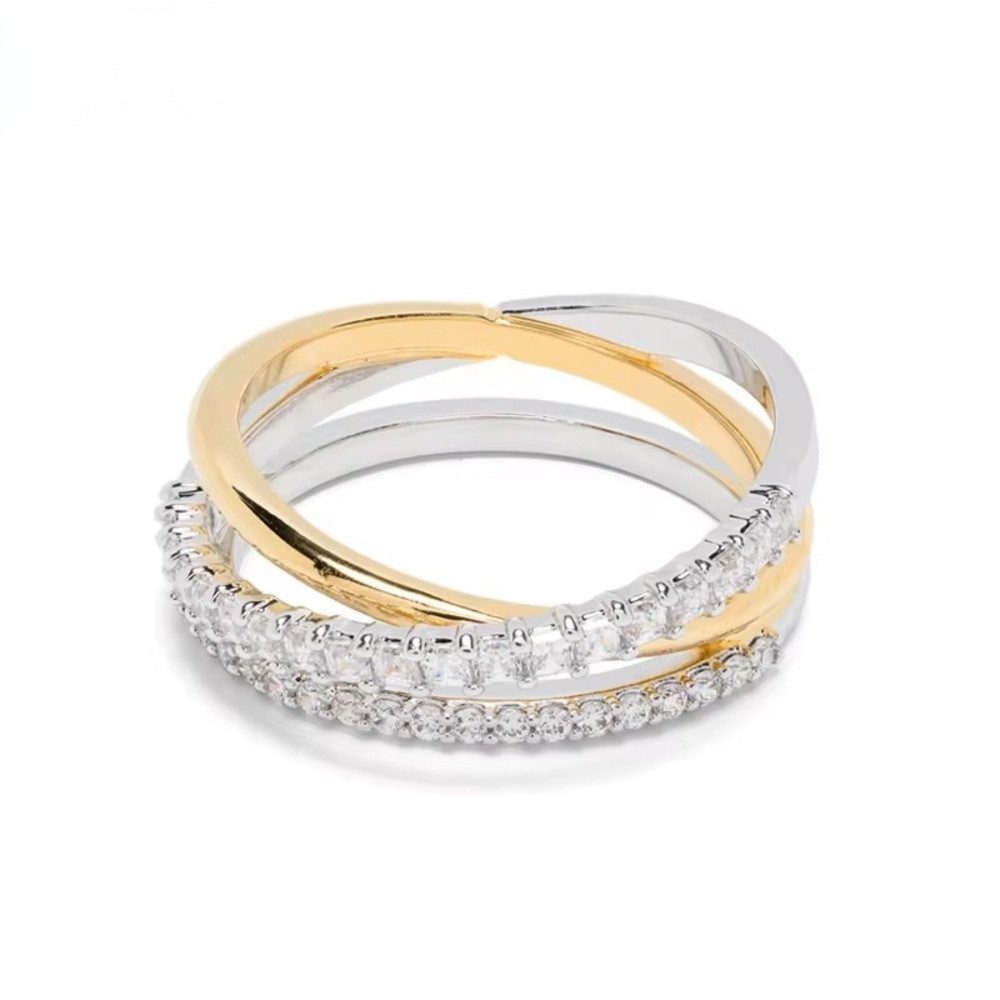 ROUGEMONT Fingerring Moderner Ring Bicolor Design 925 Sterling Silber Princ günstig online kaufen