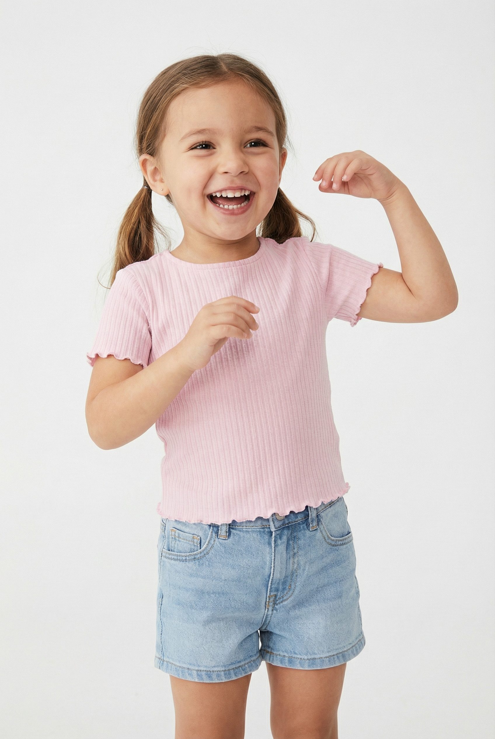 KIDS ONLY T-Shirt KOGNELLA S/S O-NECK TOP NOOS JRS mit süßer Wellenkante