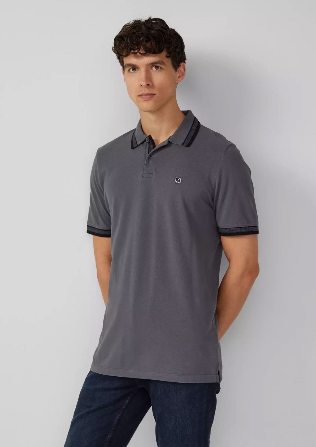 s.Oliver Poloshirt Poloshirt Kragen, Knopfleiste, Logo-Patch günstig online kaufen