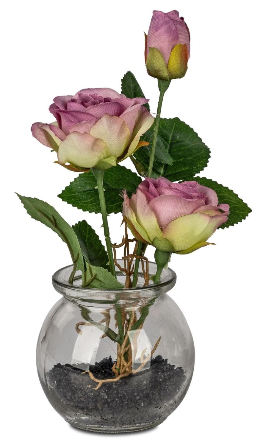 formano Dekovase Frühlingszeit, Farbe: Lila, Motiv: Rosen