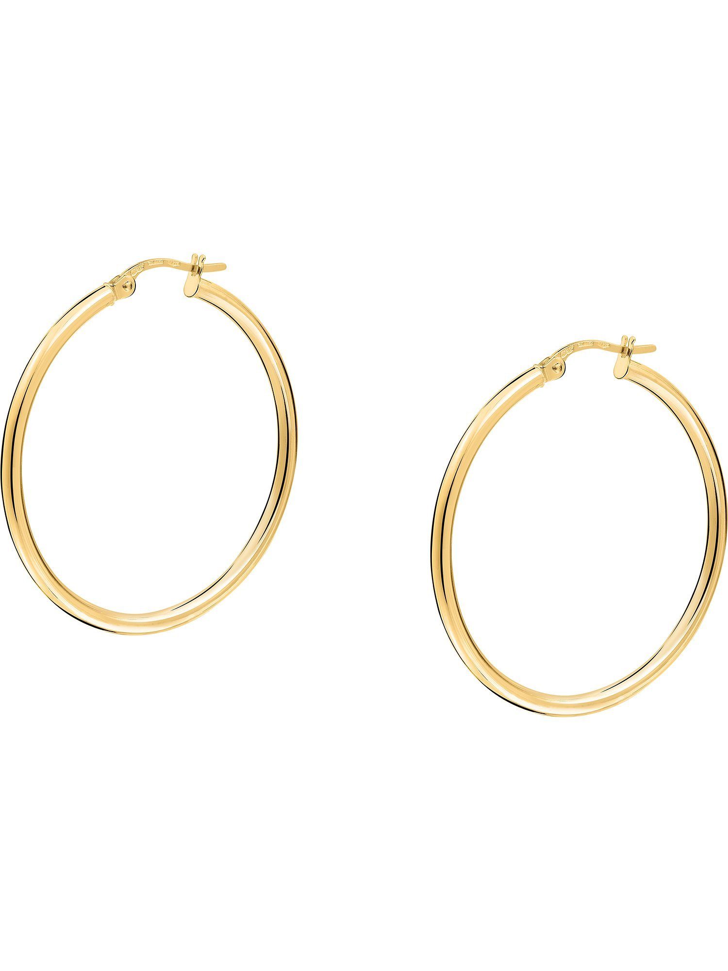 Paar Creolen CHRIST Damen-Creolen 585er Gelbgold
