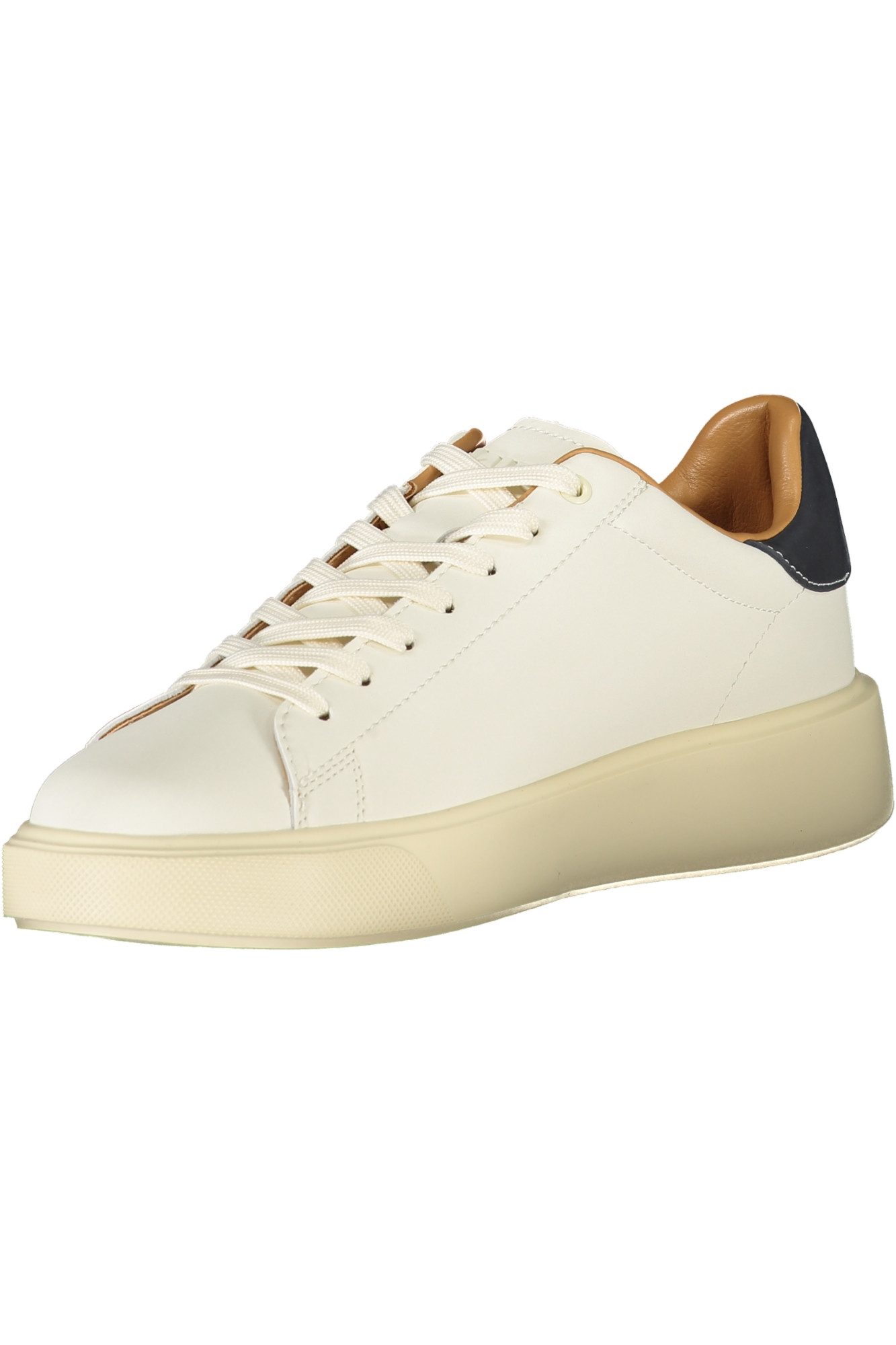 Blauer Sneaker Weiße Herren-Sneaker mit blauen Details und