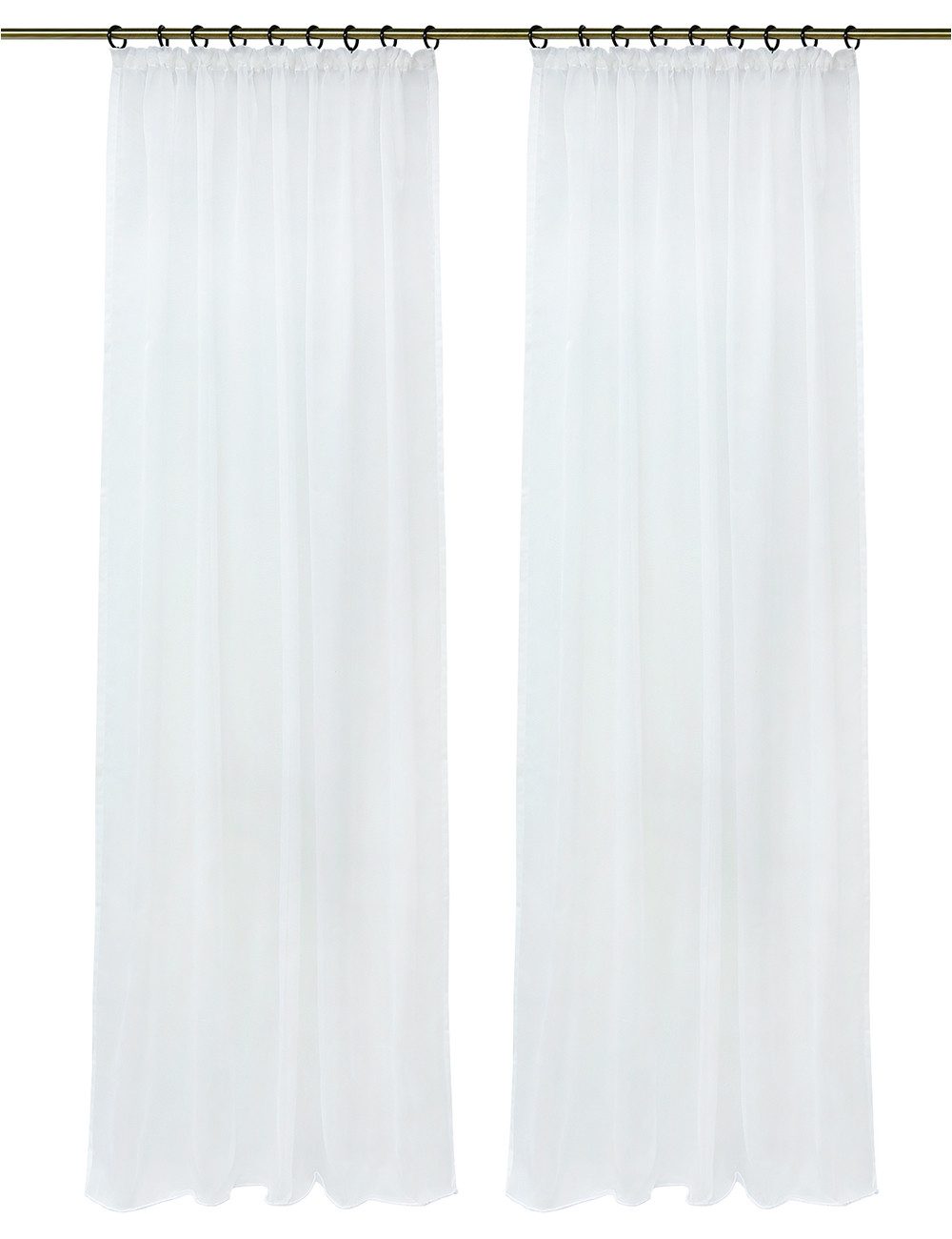 Yujiao Mao Gardine Uni (1 St), Kräuselband, transparent, Uni Voile, Minimal günstig online kaufen