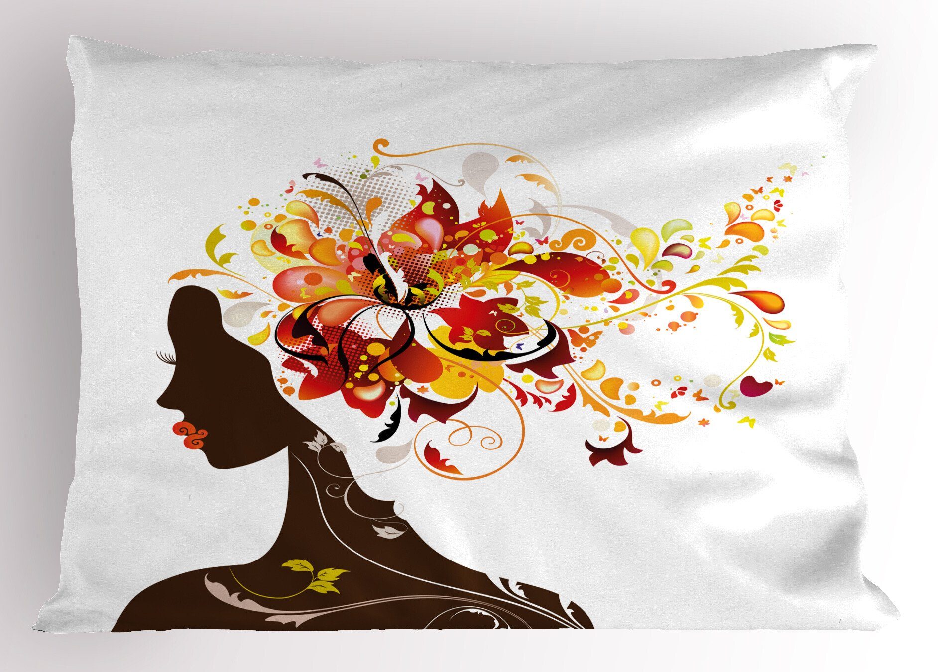 Kissenbezüge Dekorativer Standard King Size Gedruckter Kissenbezug, Abakuhaus (1 Stück), Blumen Leuchtende Blumen Kopfbedeckungen