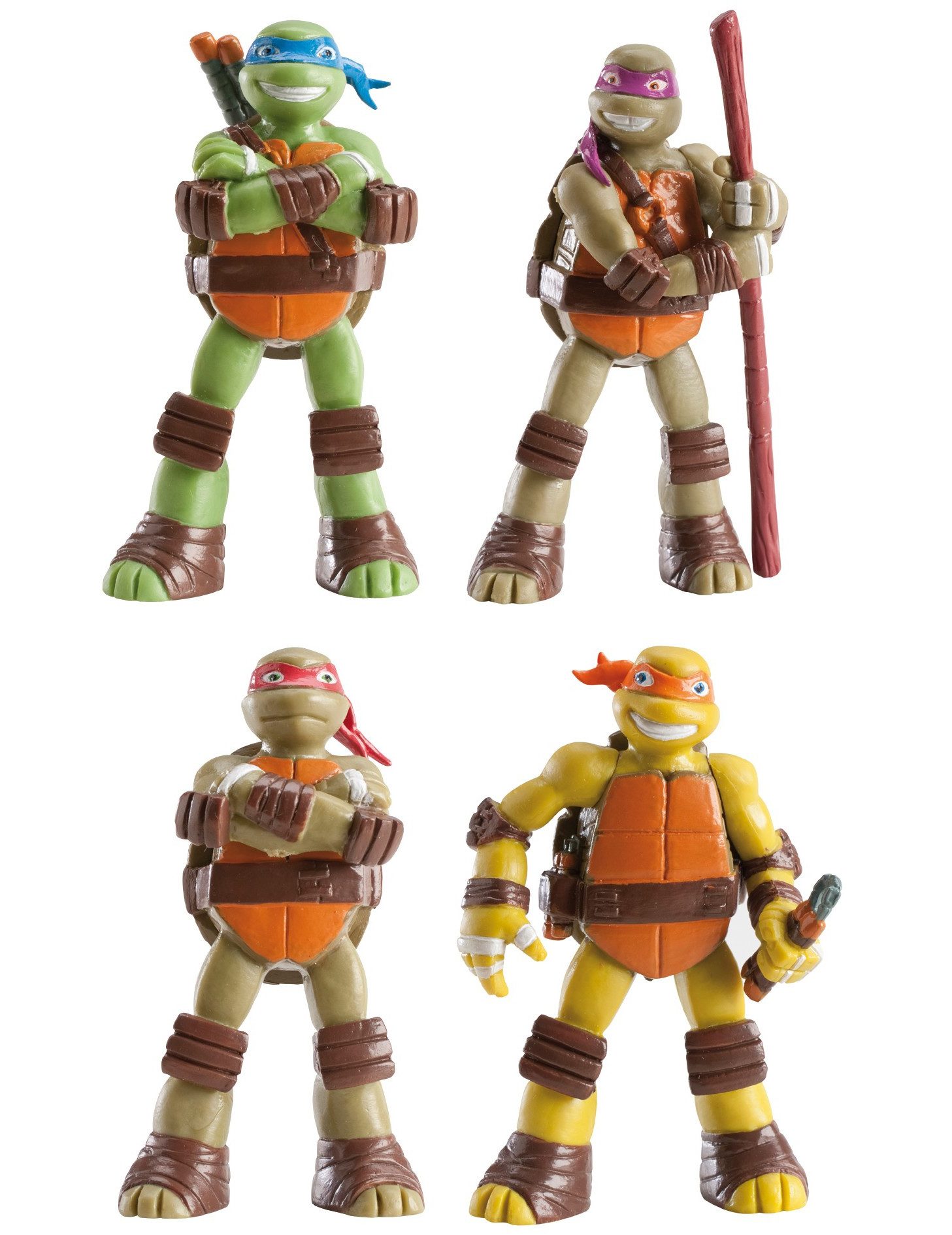 deKora Kostüm Plastikfigur-deko Ninja Turtles Lizenzartikel bunt 7 cm