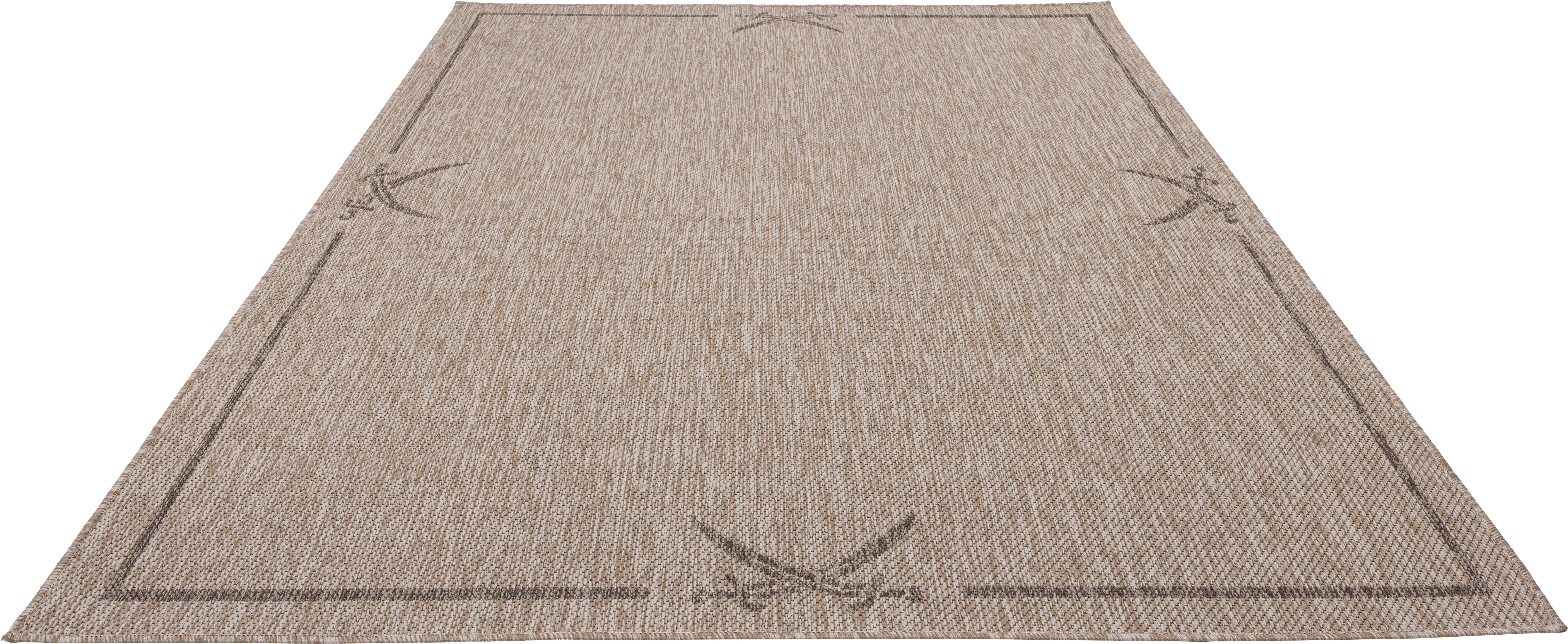 Sansibar Teppich Nordsee Beach SA-035, rechteckig, Höhe: 5 mm, modernes Design, meliert, Motiv: Säbel, In- und Outdoor geeignet