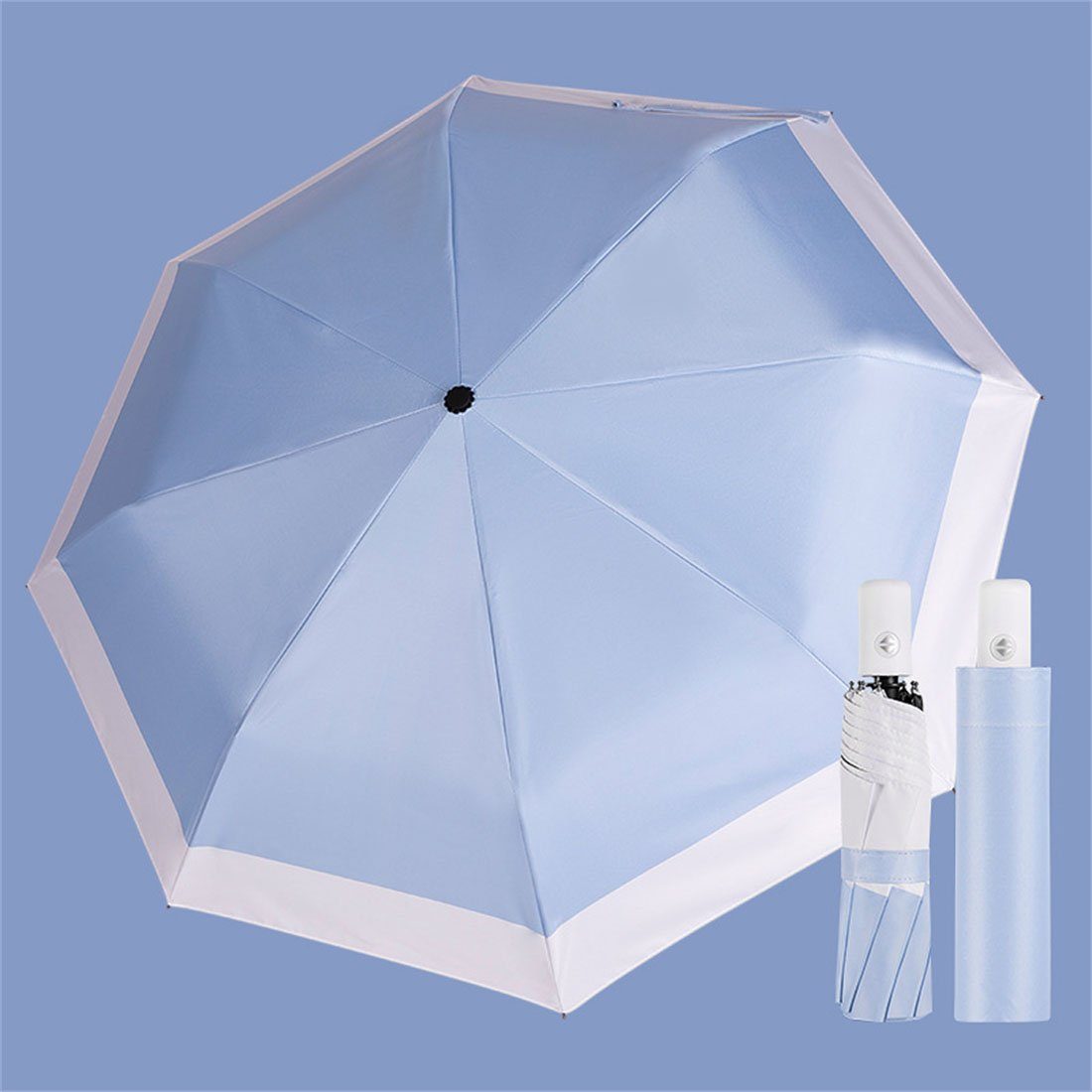 YOOdy~ Taschenregenschirm Sonnenschutz sonnenschirm winzig klein Verträumtes unterwegs Blau für Regenschirme