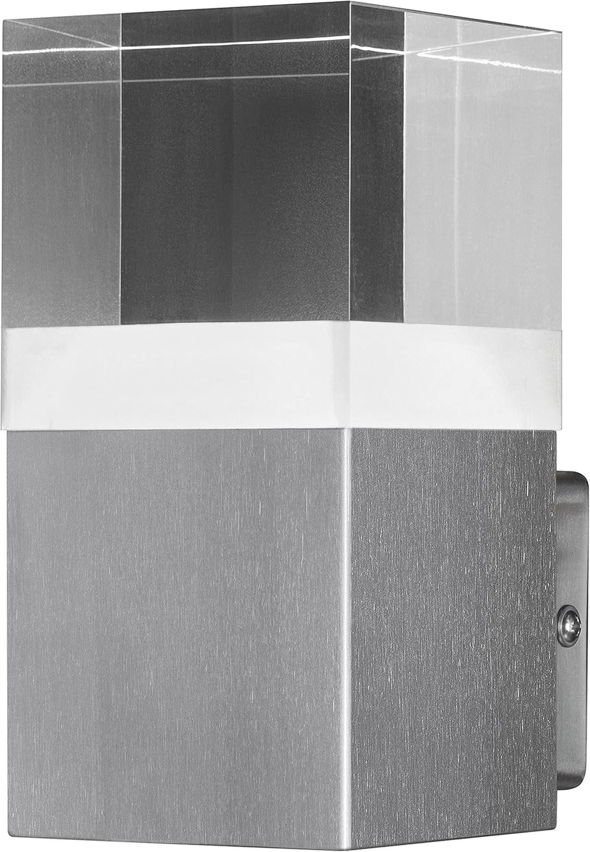Ledvance LED Gartenleuchte Ledvance LED Wandleuchte Außen ENDURA STYLE CRYSTAL silber warmweiß