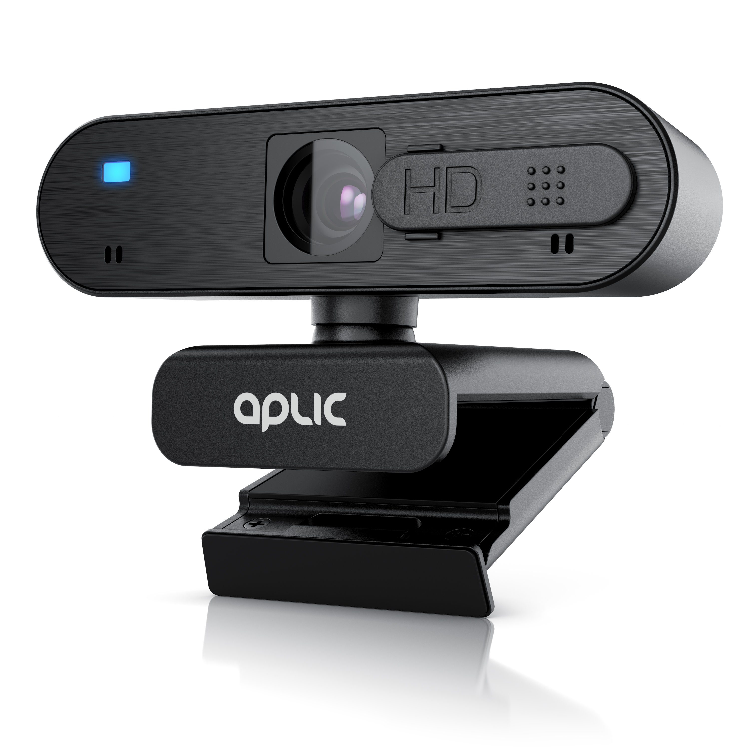 Aplic Full HD-Webcam (Full HD, 1920x1080@30Hz, Autofokus, Privacy Shutter Sichtschutz, Stereomikrofon) schwarz1