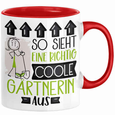 Trendation Tasse Gärtnerin Geschenk Tasse Geschenkidee für Gärtnerin Geburtstag Weihnac