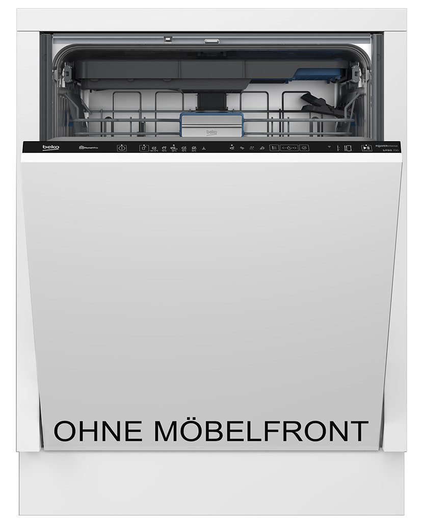 BEKO vollintegrierbarer Geschirrspüler BDIN36561P, 15 Maßgedecke, Turbotrocknung, SilentWash, Fast+, Watersafe+, HomeWhiz