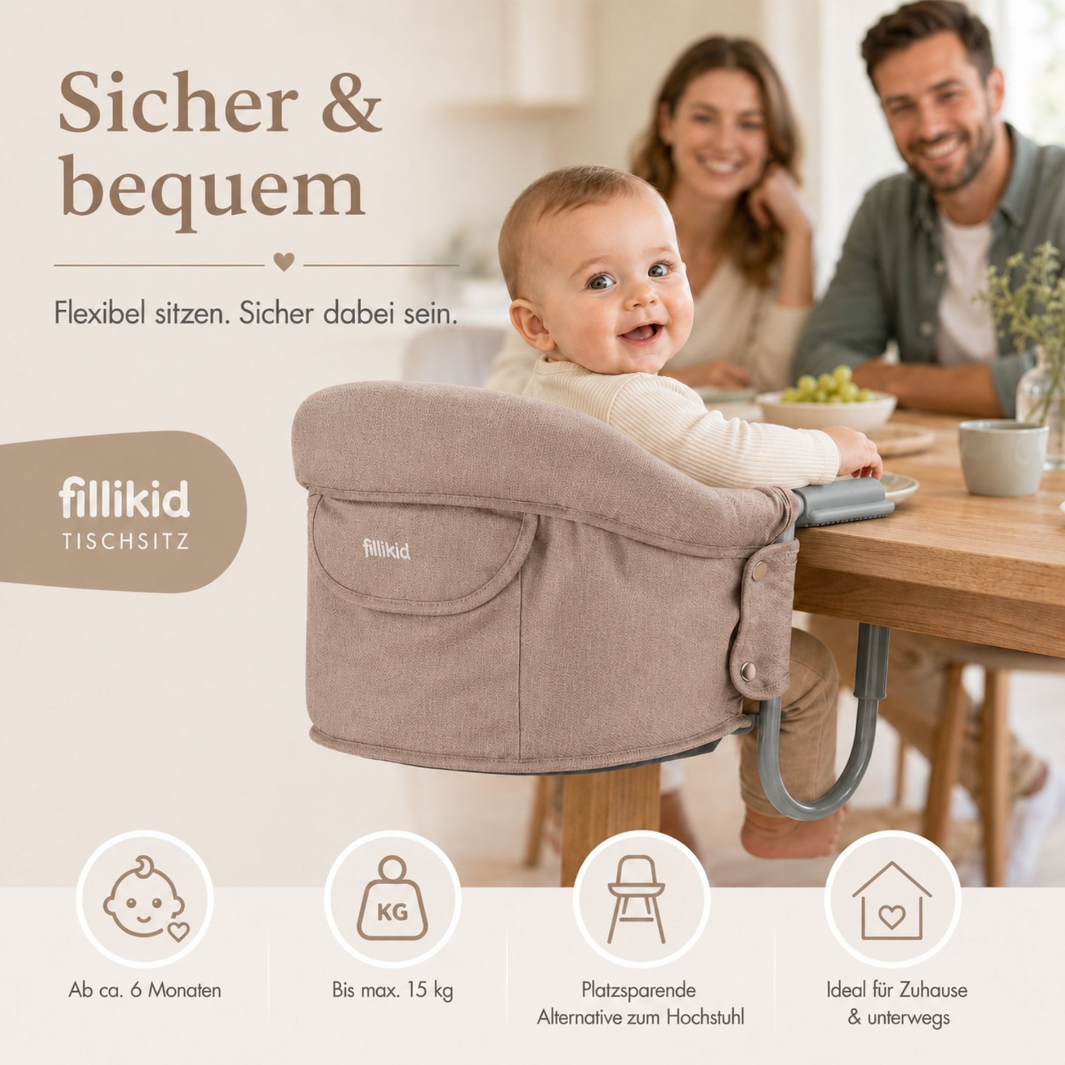 Fillikid Hochstuhl Tischsitz Flexi Exclusiv