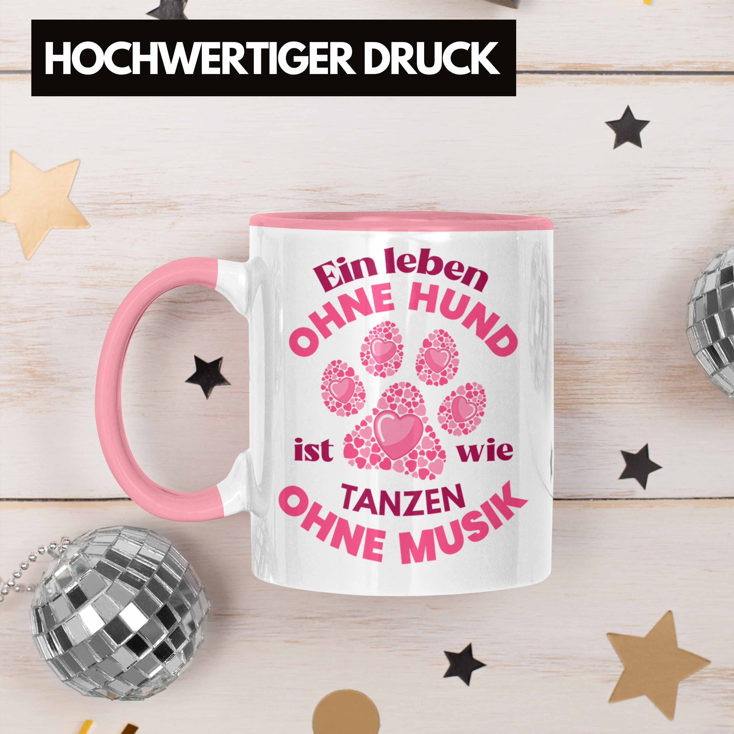 Hundebesitzerin Kaffeetasse Tasse Trendation Hunde-Mama Geschenk Rosa Tasse - Hundemami Trendation Frauen Becher Geschenkidee