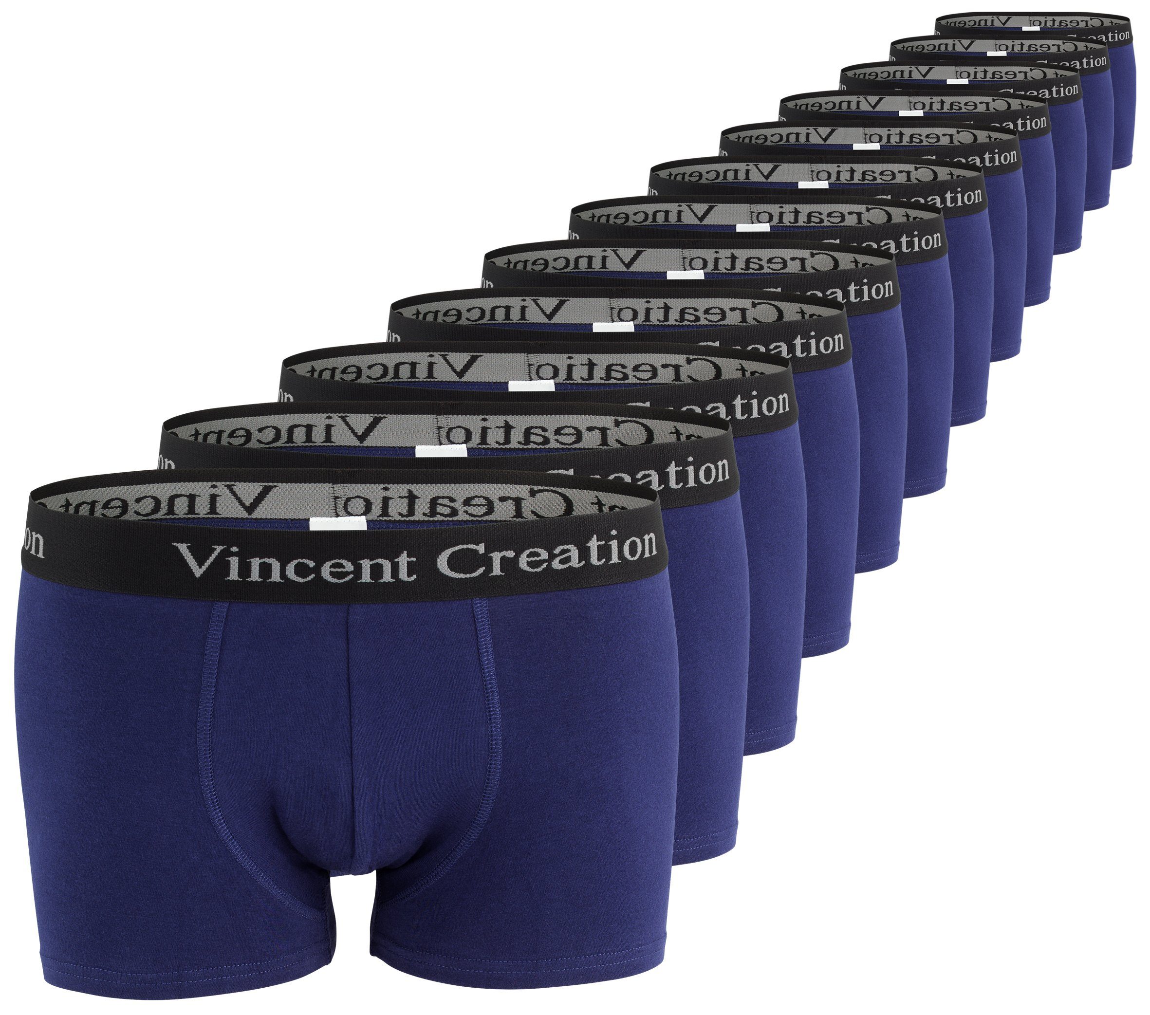 Vincent Creation® Boxershorts (12-St) angenehm stretchiger Baumwollmix marineblau
