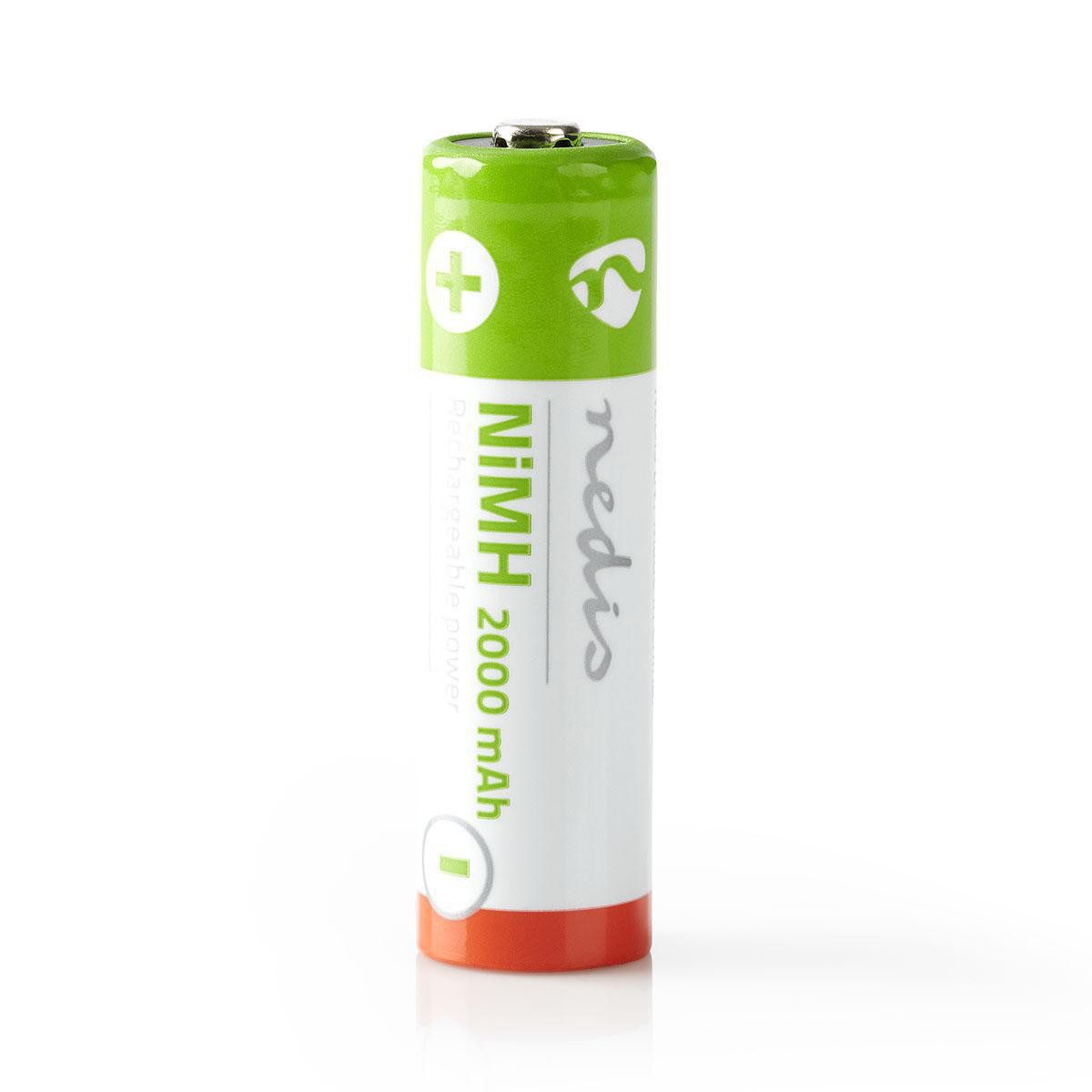 Nedis BANM20HR64B Bleiakkus AA 2000 mAh (4 St), NiMH Technologie, wiederaufladbar, für jeden Gebrauch, 2000 mAh
