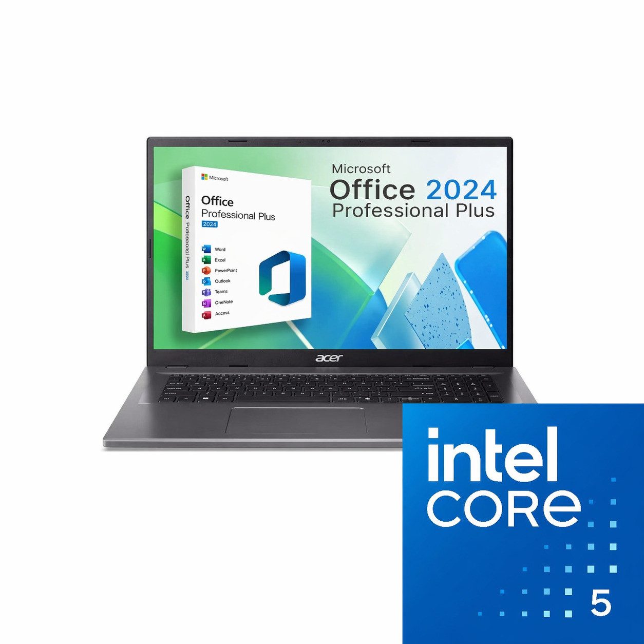 Acer Aspire A17 Notebook (43,9 cm/17.3 Zoll, Intel Core i5 120U, Intel Graphics, 16 GB, 1000 GB SSD)