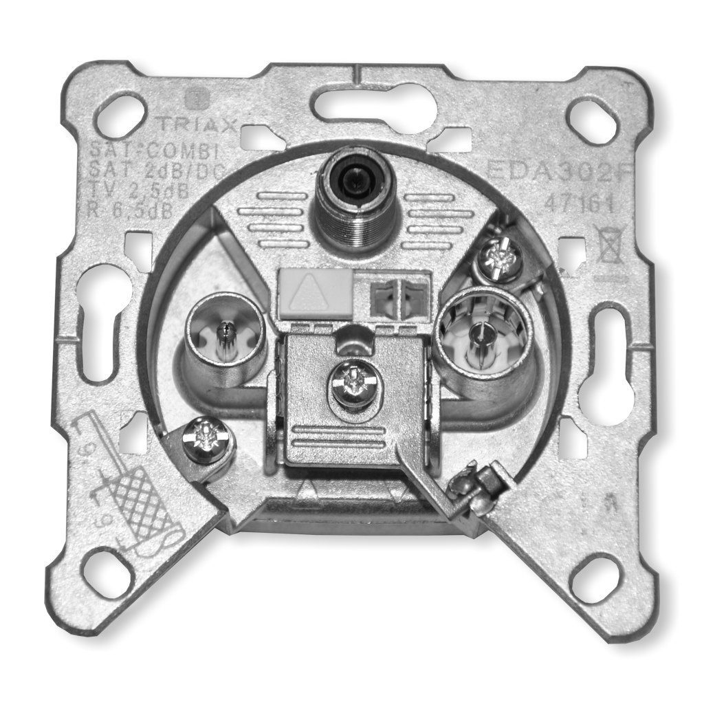 dB EDA 3-loch 302 Einzeldose 2,2 Koscom Antennensteckdose Sat F, Triax