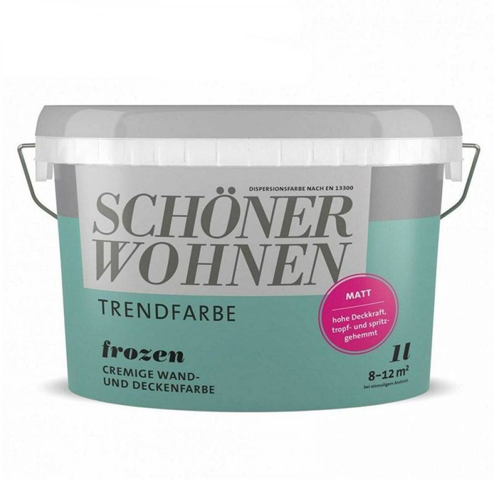 SCHÖNER WOHNEN FARBE Wandfarbe SW Trend Wandfarbe matt 1,0L Frozen 6522