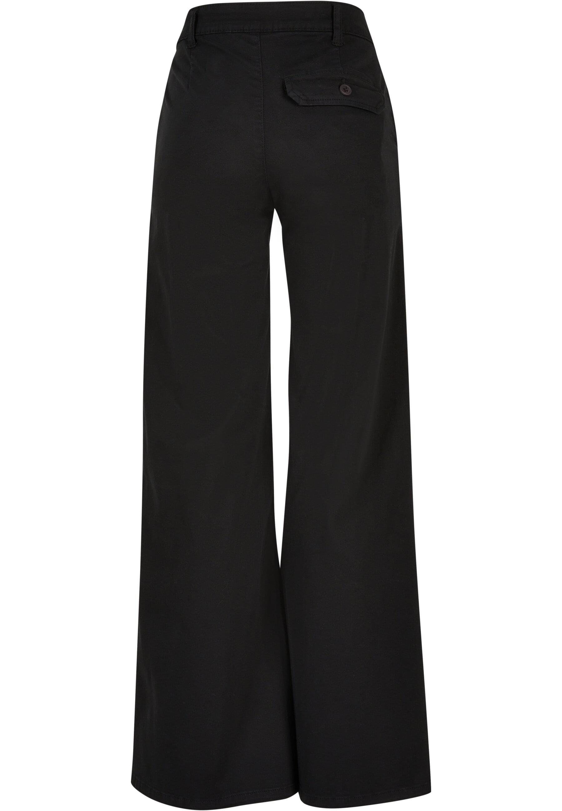 Wide Ladies Chino Leg High Waist black Damen Chinos CLASSICS Pants URBAN (1-tlg)