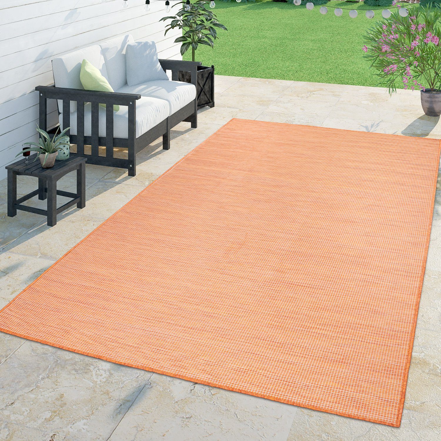 Outdoorteppich Moderner Outdoor Teppich Wetterfest für Innen und Außen, TT Home, rechteckig, Höhe: 8 mm
