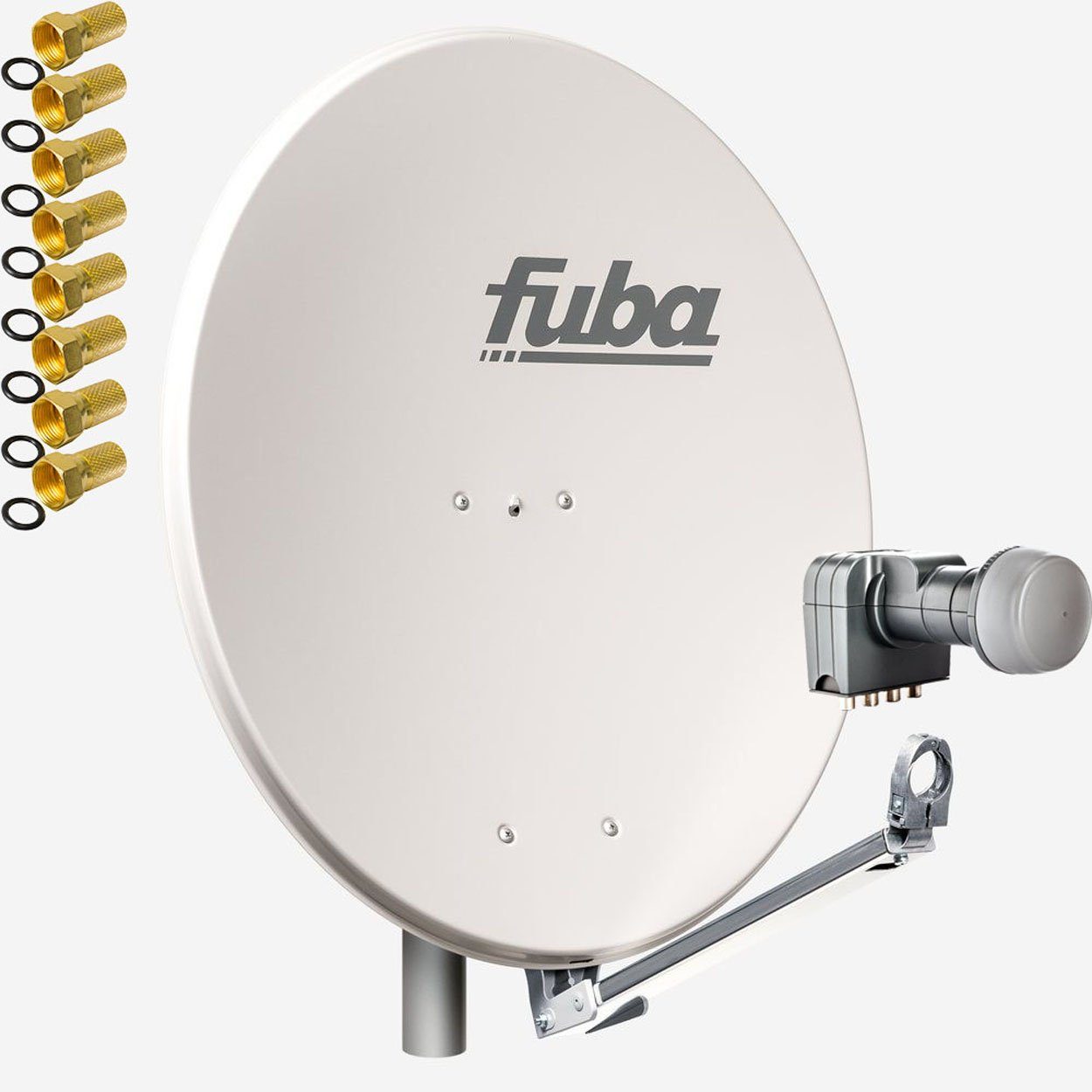 Fuba DAL 804 G Sat Satelliten Anlage Schüssel Quad LNB DEK 417 SAT-Antenne