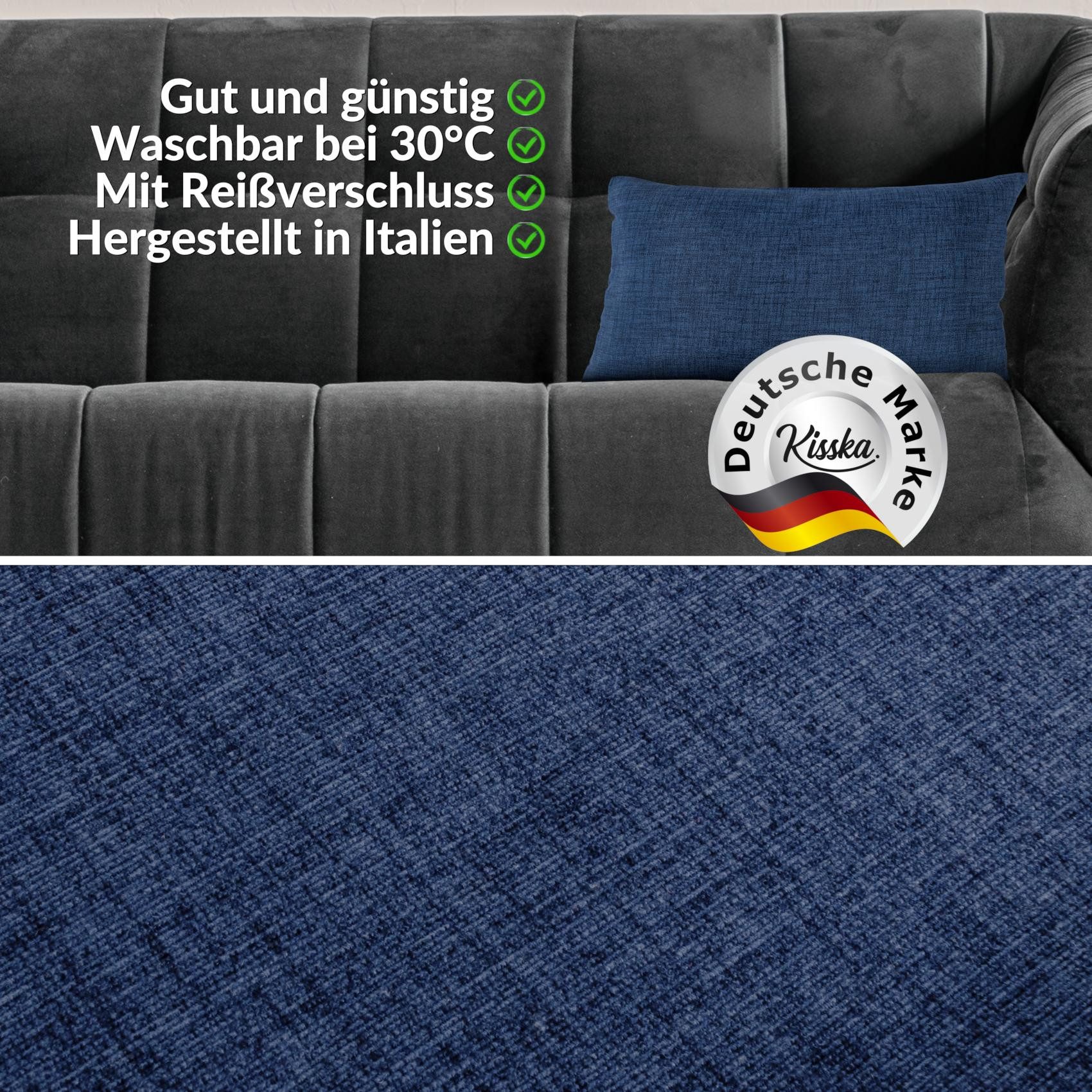 ANRO Dekokissen MrJack Kissenbezug Leinenoptik Deko Kissen Uni, Kissenbezug günstig online kaufen