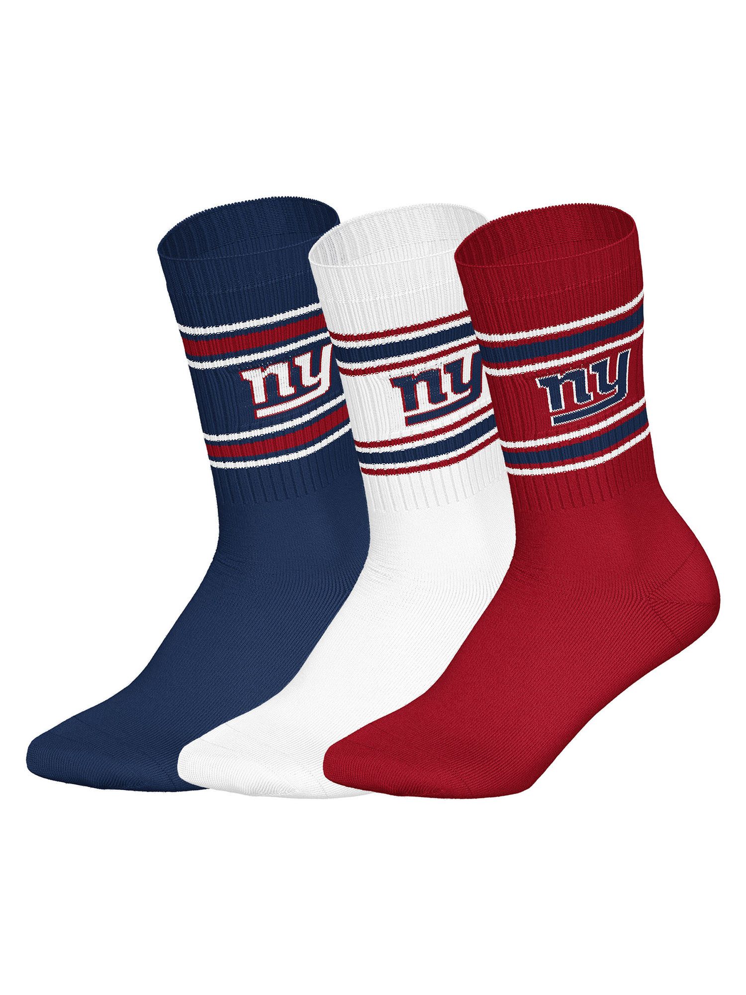 NFL Freizeitsocken NY Giants Crew (3-Paar) Casual Socken, Alltagssocken