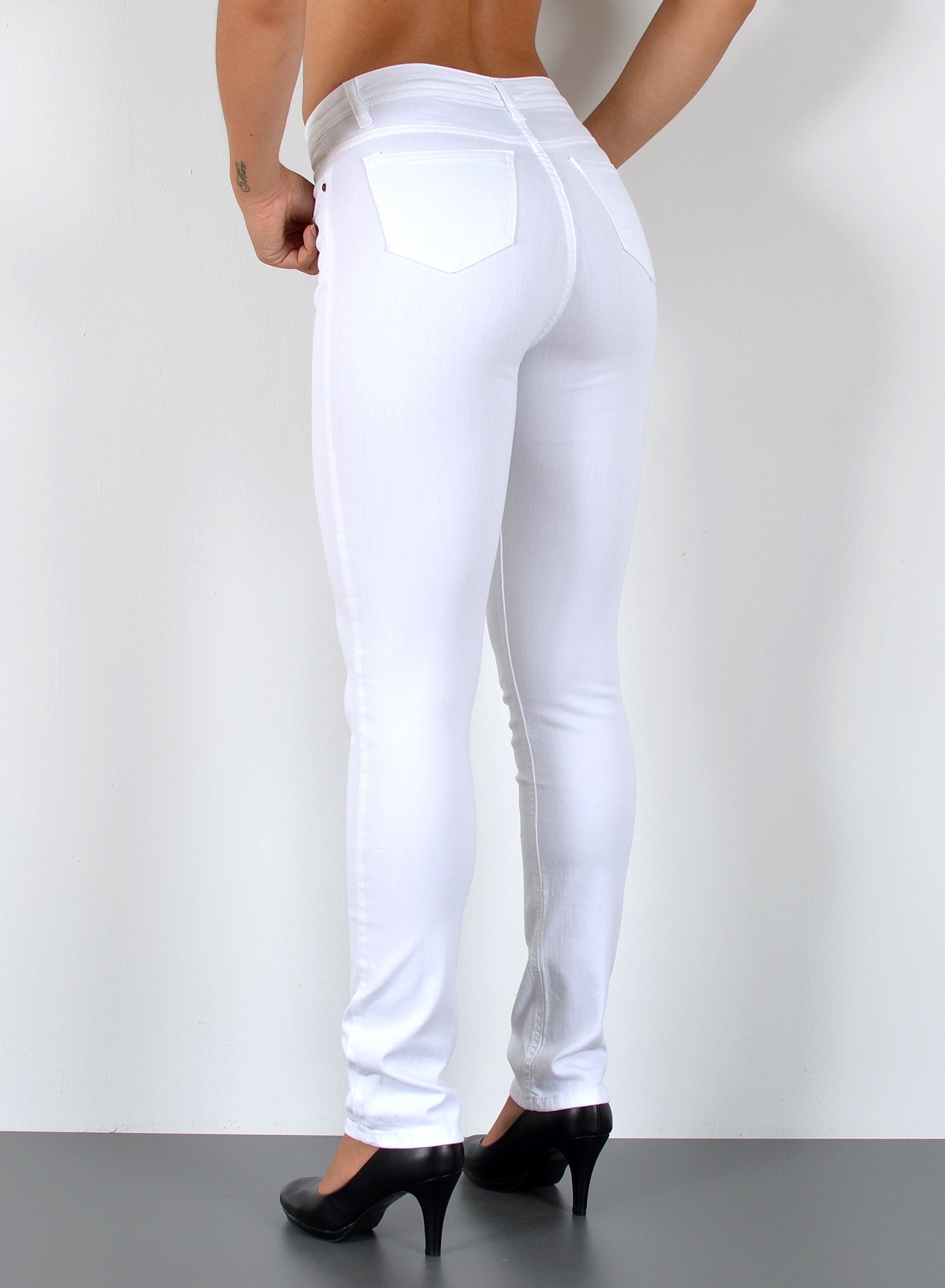 ESRA Straight-Jeans Stretch Jeans Straight Fit Damen Regular Hose High Waist Jeans G13 Straight Leg Damen Jeanshosen High Waist Gerade Schnitt Jeans Regular – Bild 3 von 4