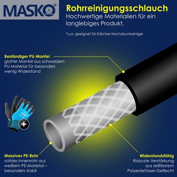 MASKO Hochdruckschlauch, Premium Rohrreinigungsschlauch Set Abflussreiniger 200 bar