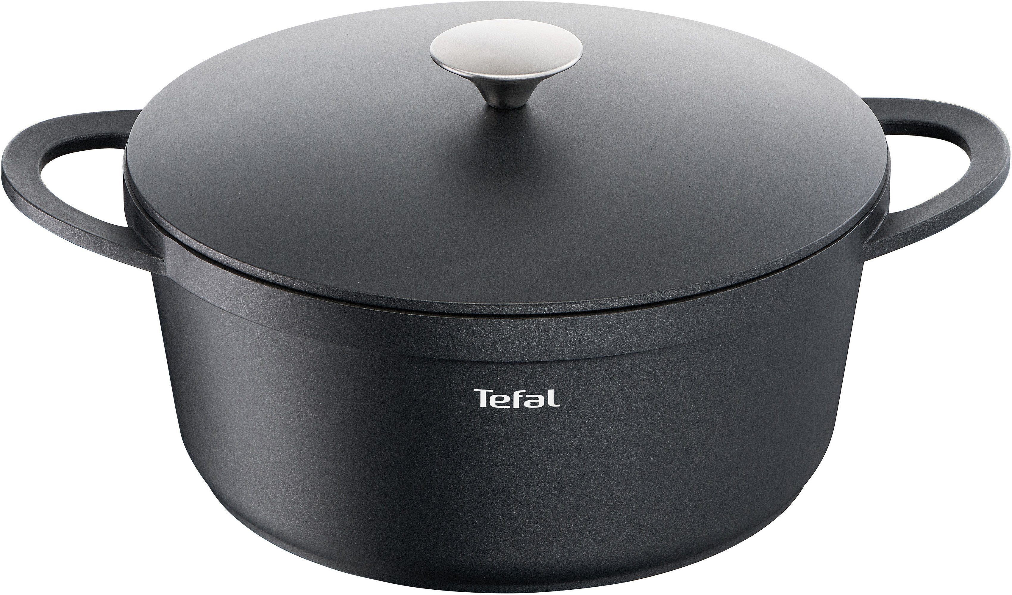 Tefal Schmortopf Trattoria Bräter mit Deckel, Aluminiumguss (1-tlg), Antihaftversiegelung, für alle Herdarten geeignet, Induktion, E21844