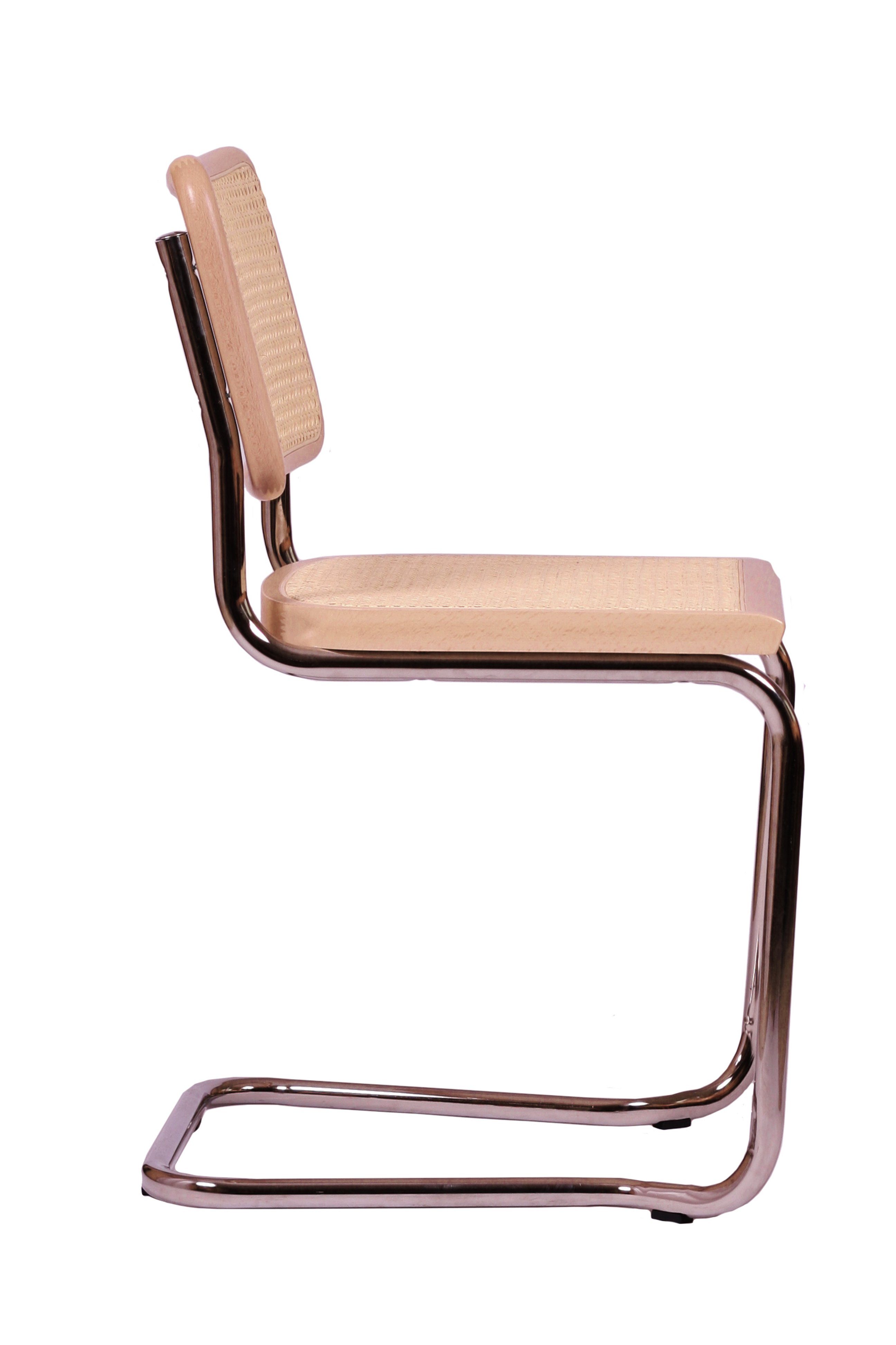 pemora Freischwinger Schwingstuhl Stapelstuhl 2-er Set JENA Wiener Geflecht montiert