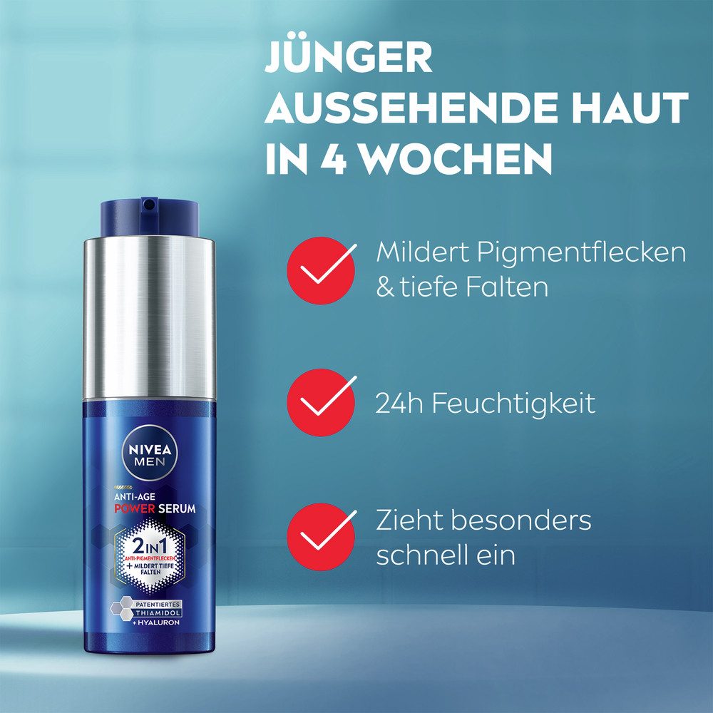 Nivea Men Gesichtspflege-Set NIVEA Men Anti Age Power Set Set, 2-tlg., mit Feuchtigkeitscreme und Serum, für alle Hauttypen geeignet – Bild 5 von 5