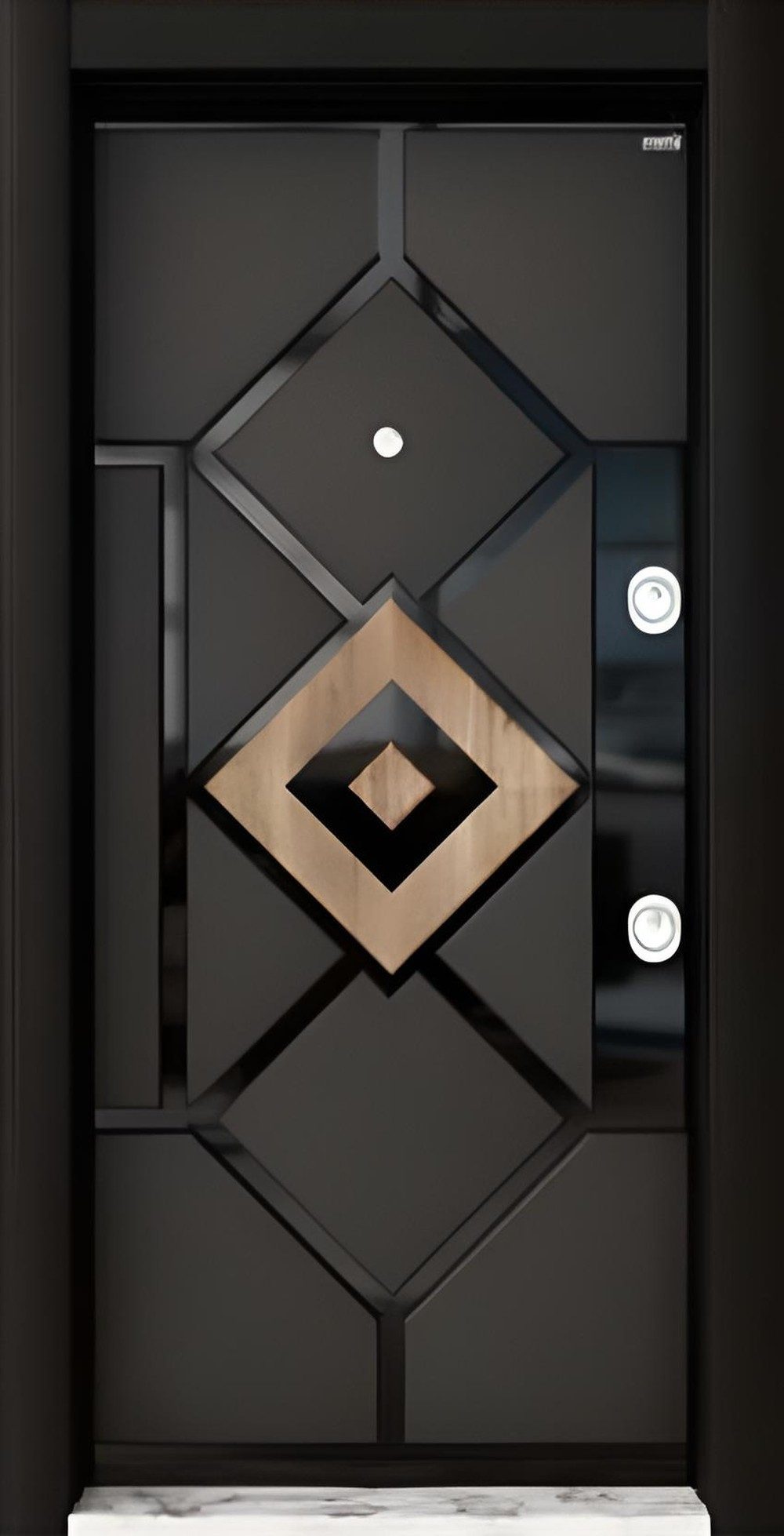 JVmoebel Haustür Dunkelbraune Sicherheitstür für Eingang und Wohnzimmer, Made in Europa