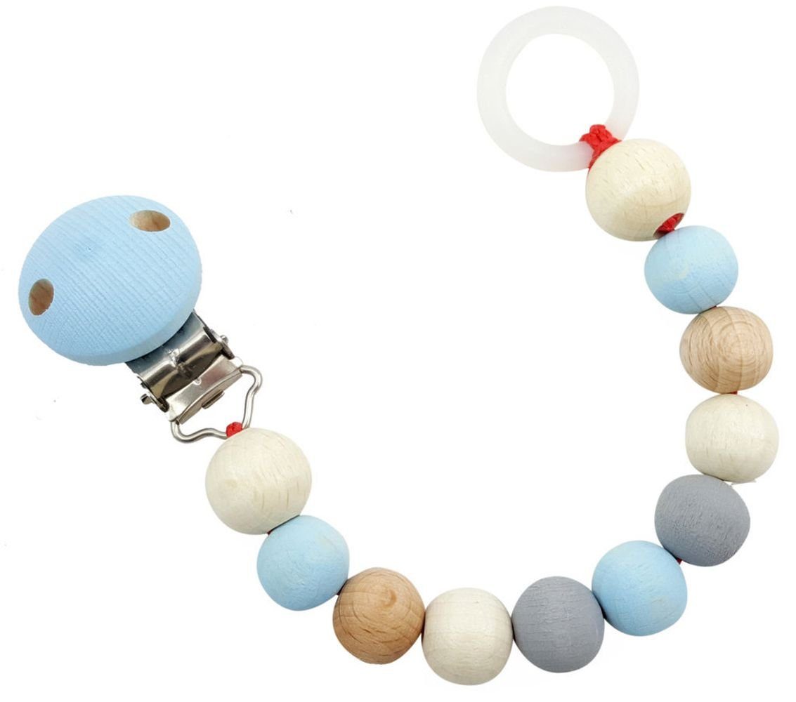 Kinderwagenkette Babyspielzeug Schnullerkette natur blue BxLxH 30x20x210mm NEU