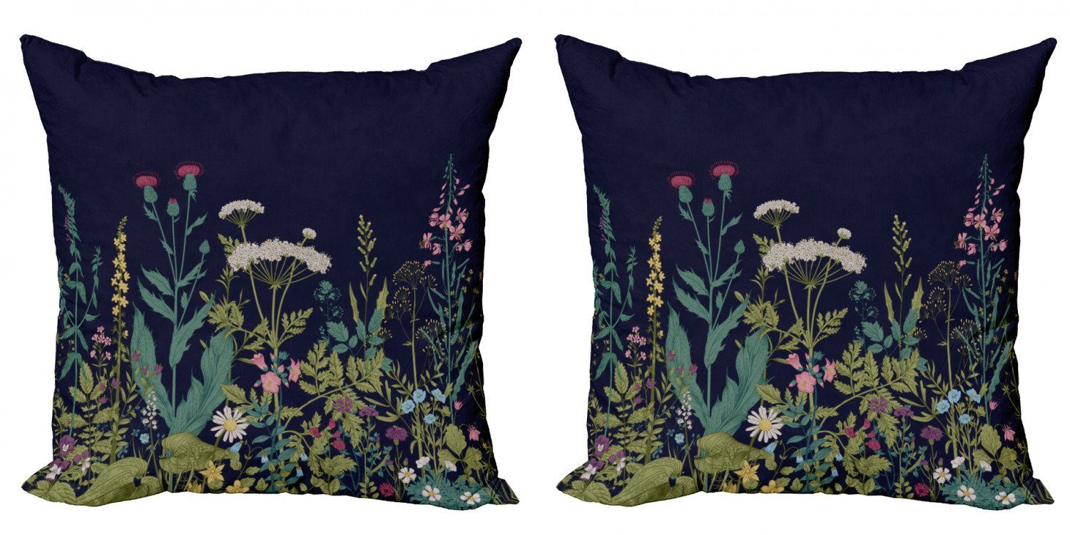 Kissenbezüge Modern Accent Doppelseitiger Digitaldruck, Abakuhaus (2 Stück), Botanisch Rural Kräuter Blumen