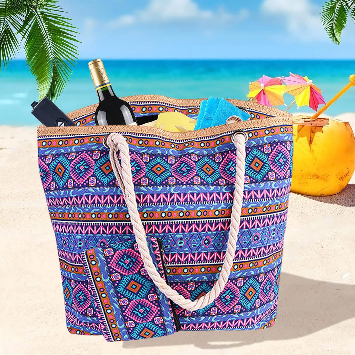 ZEUOPQ Strandtasche Strandtasche Badetasche Multifunktion Damen günstig online kaufen