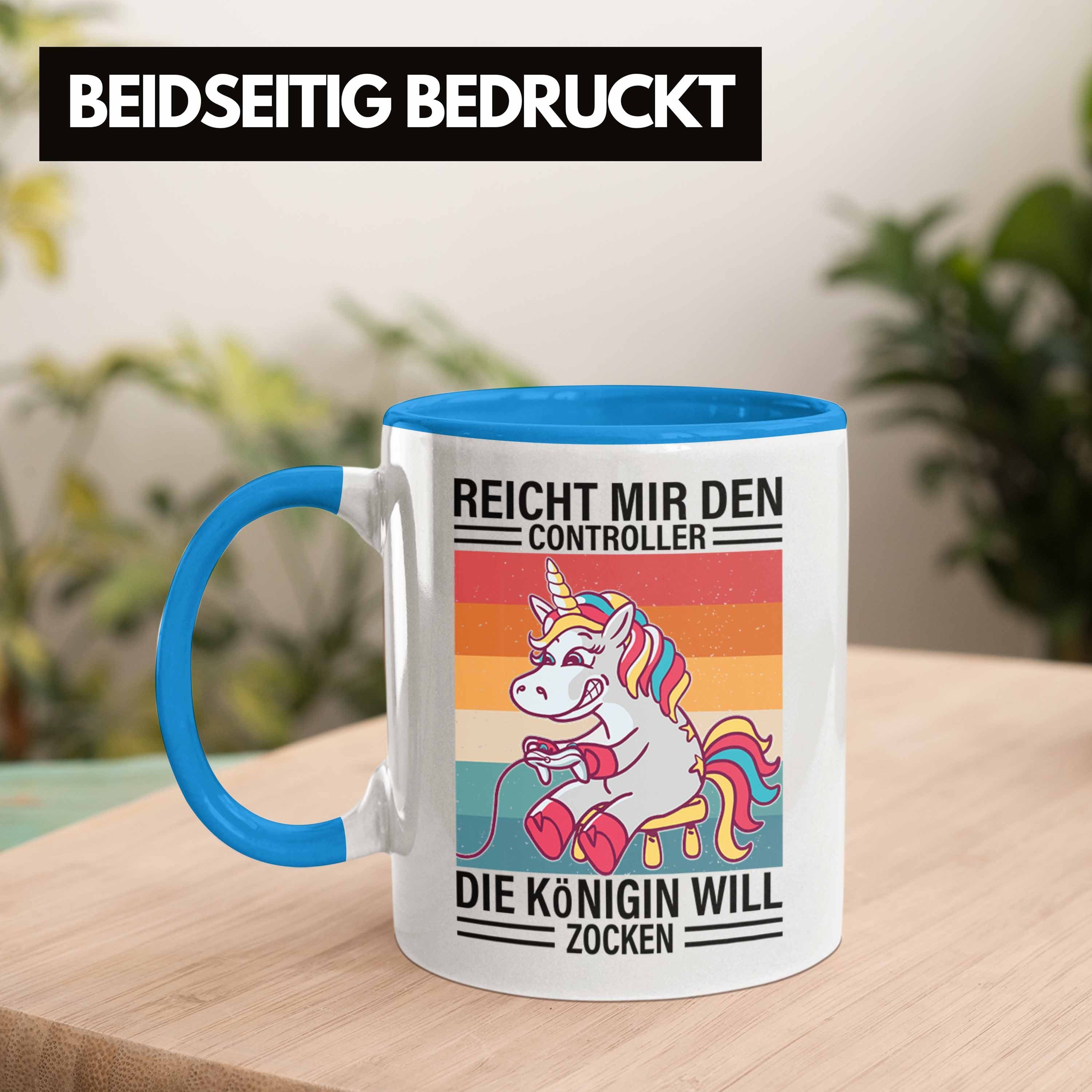 Geschenk Spruch Girl Zockerin Trendation Weiss Gaming - Gamer Trendation Mädchen Tasse Tasse Tochter Geschenkidee