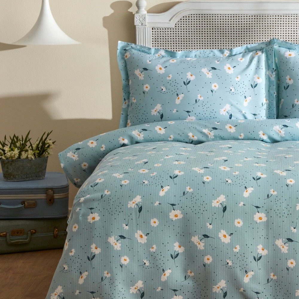 Karaca Bettwäsche Karaca Daisy 100% Baumwolle Doppelbett Deckenbezug Tagesd günstig online kaufen