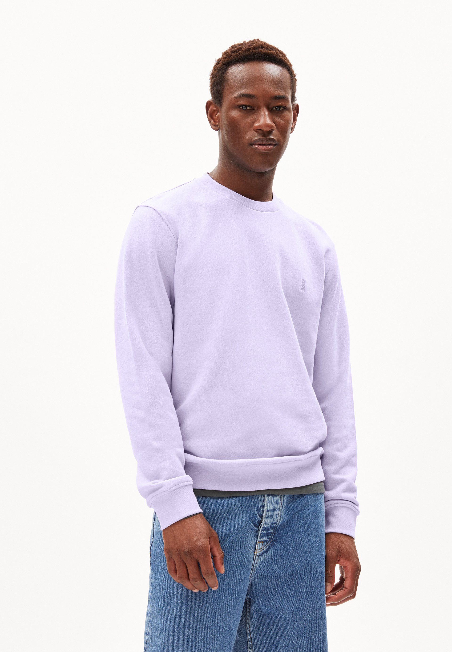 Armedangels Sweatshirt BAARO COMFORT (1-tlg) Herren light lavender