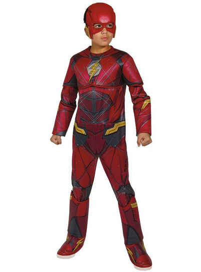 Rubie´s Kostüm Justice League Flash, Superhelden-Anzug mit geplosterten Arm- und Beinstulpen