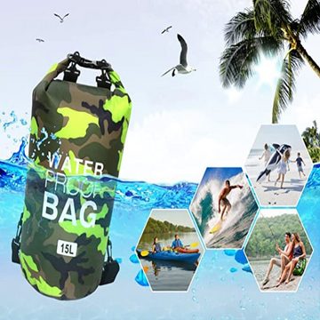 GelldG Strandtasche Wasserdichter Packsack, Schwimmender Trockenrucksack Strandtasche