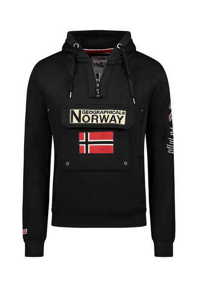 Geo Norway Hoodie Geographical Norway Herren Sweater GYMCLASS WW2477H/GN Schwarz Black
