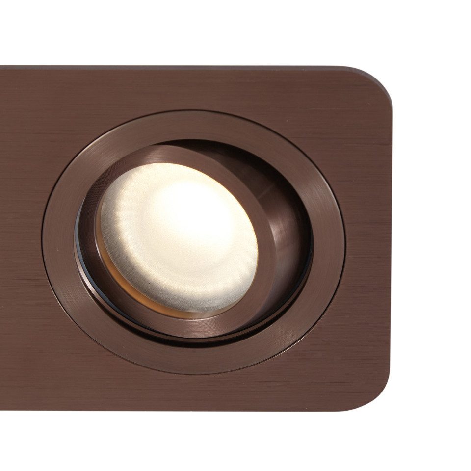 Qazqa LED Einbaustrahler Alberto, QAZQA Einbau­leuchte, Bronze, Aluminium, Modern