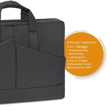 Laptoptasche AV6457 17 zoll businesstasche schwarz bordeaux Laptop bag Aktentasche, Laptopfach bis 17,3 Zoll wasserdichtes design Businesstaschen