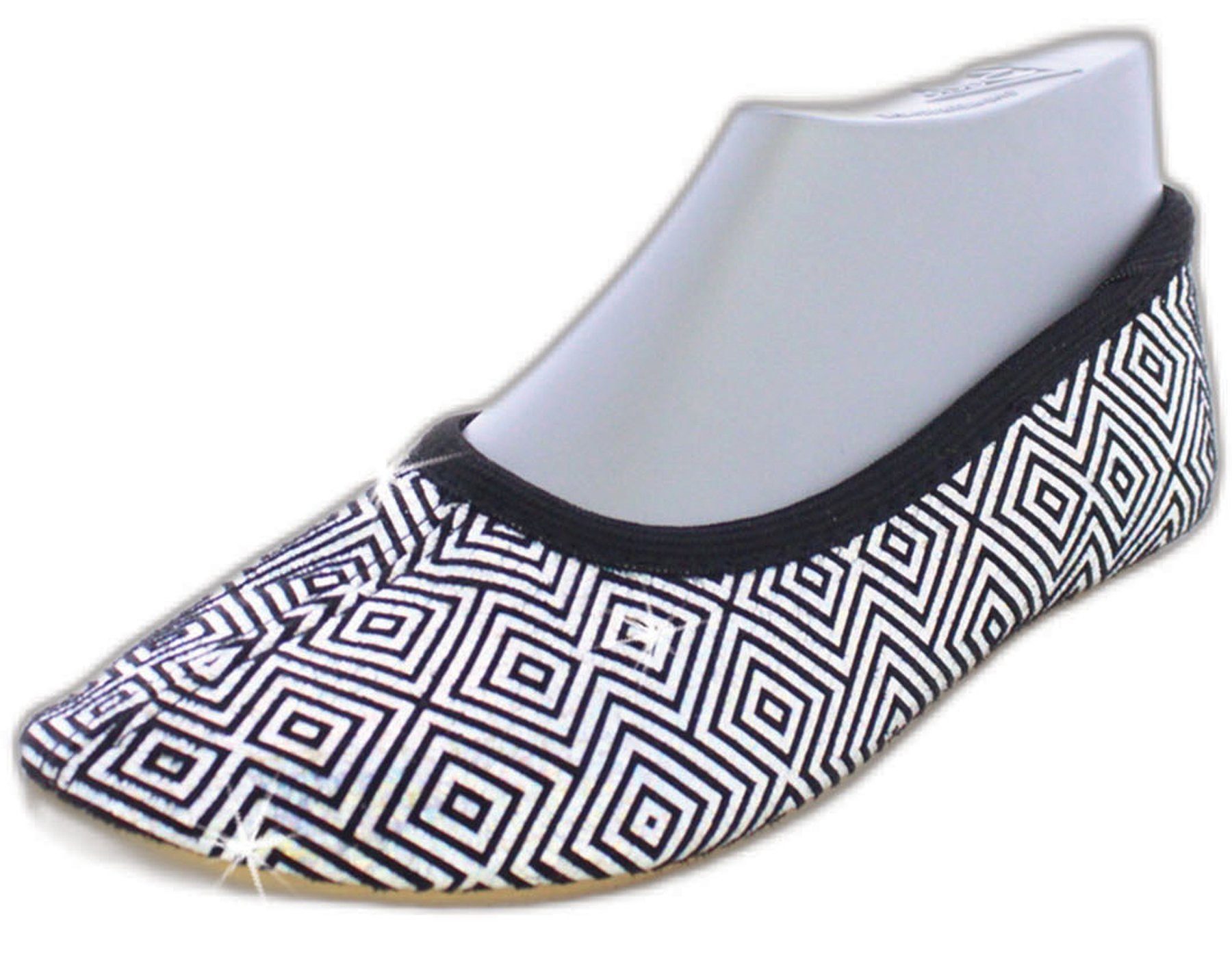 Beck Schläppchen Silver Star Gymnastikschuh (bis Gr. 42 erhältlich, für Sport und Zuhause) mit rutschfester Gummi-Laufsohle