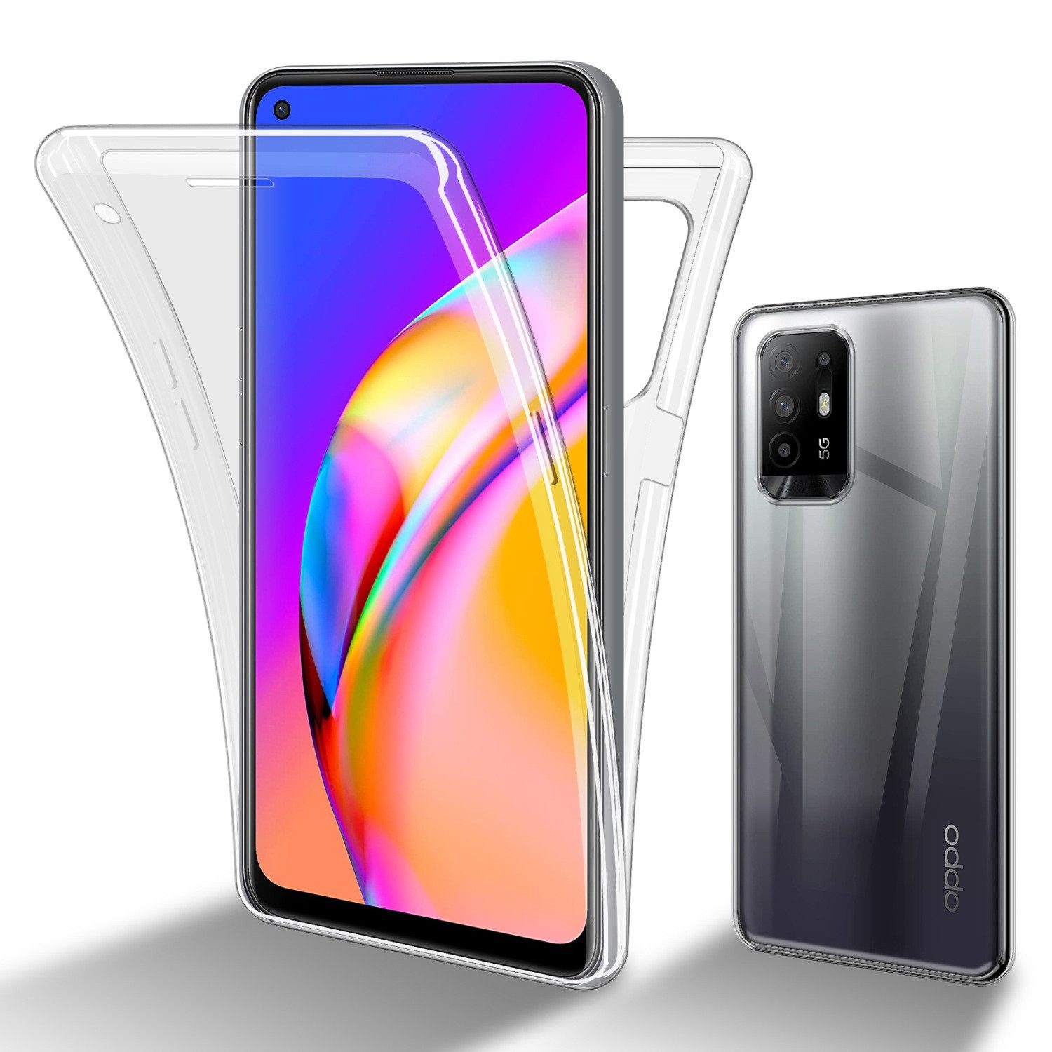 Cadorabo Handyhülle für Oppo A94 5G Hülle Oppo A94 5G, Flexible Case Handy Schutzhülle - Hülle - Back Cover 360° Grad