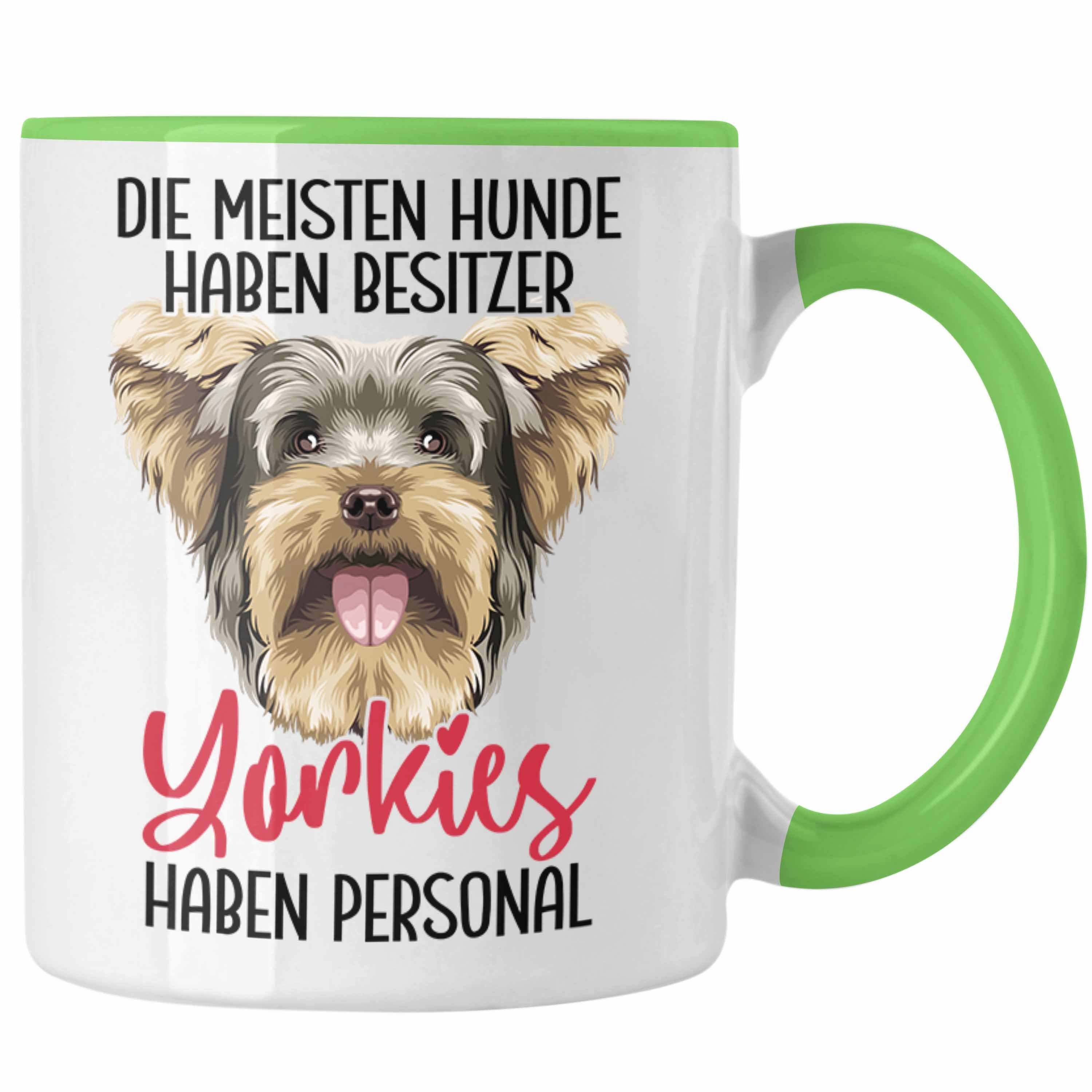 Trendation Tasse Yorkie-Besitzer Geschenk Tasse Hund Kaffee-Becher Yorkie Liebhaber Ges Grün